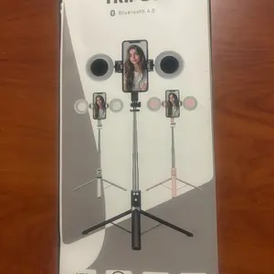 Bluetooth 4.0 Tripod with Ring Light and Selfie Stick for Enhanced Photography and Vlogging