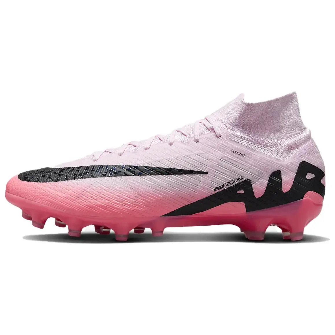 Nike Zoom Mercurial Superfly 9 Elite AG-Pro Pink Foam Stylish Comfortable Soccer Cleats Men's Black DJ5165-601