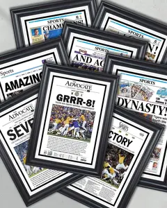 LSU Baseball – Set of 8 CWS Championship Front Page Newspapers (1991–2025)
