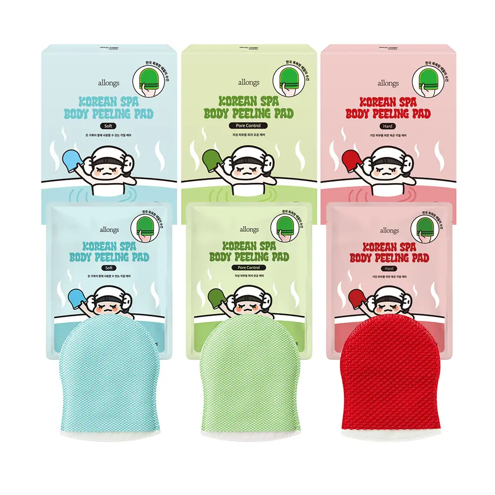 [Allongs] Korean Spa Body Peeling Pad (5ea) - Soft /Pore  Control / Hard