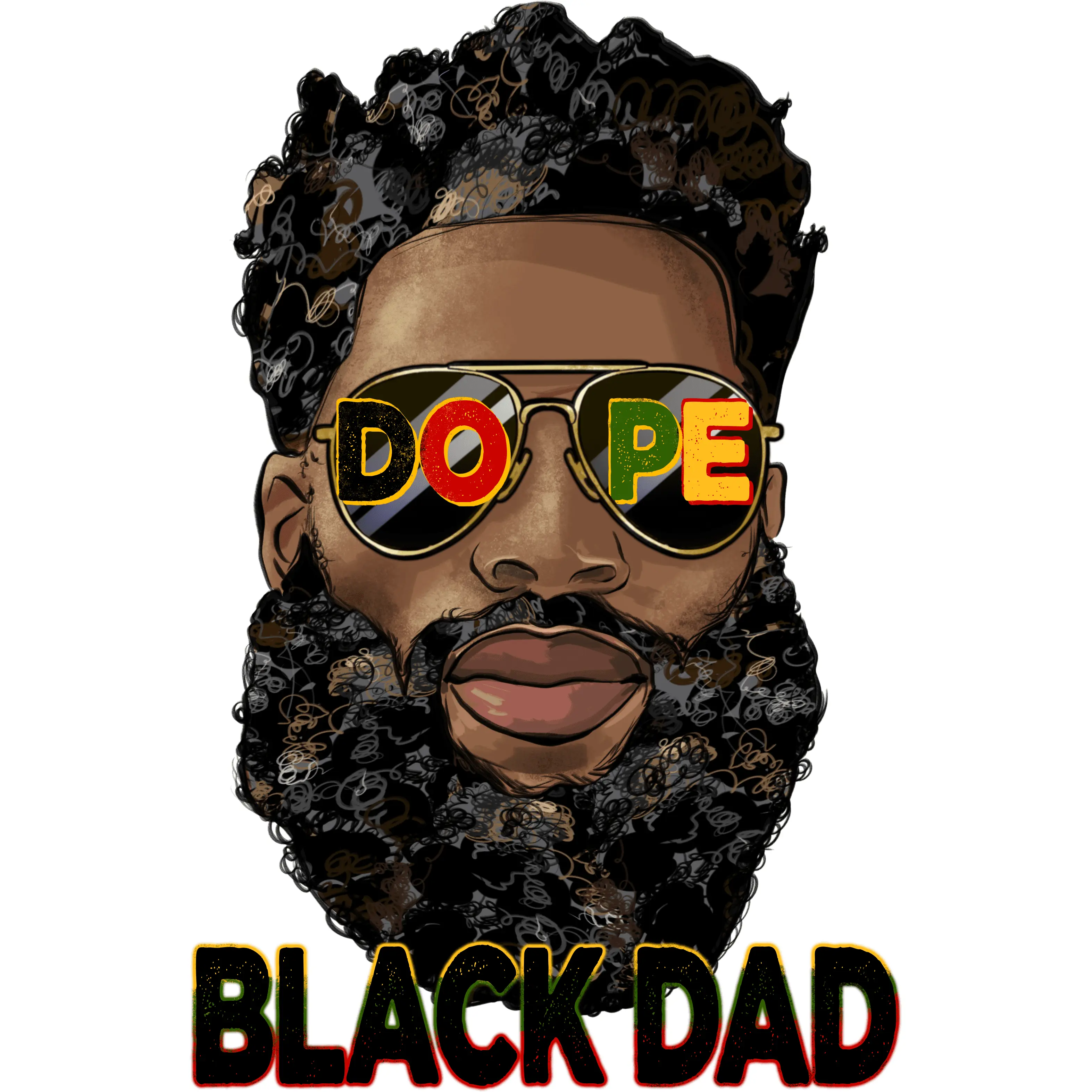 BH190 Father King Print Full Color DTF Transfer BH190 Father King Print Full Color DTF Transfer