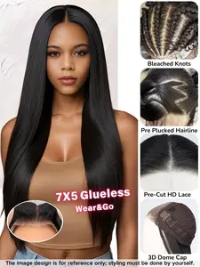 28 Inch Long Straight Wigs for Women, Gorgeous Fluffy Wigs without Bangs, Synthetic Lace Front Wigs for Party, Daily Use
