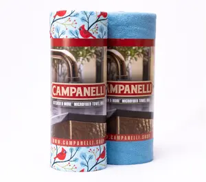 CAMPANELLI S/2 30 pc Printed & Solid Microfiber Towels on Roll