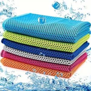 1 Piece or 6 Pieces Ice Fiber Sports Towel for Gym and Training, Quick Dry Cooling Fabric in Multiple Colors, High Performance Sweat Absorbing Towel