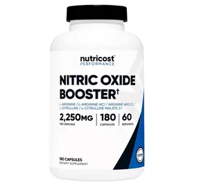 Nutricost Nitric Oxide Booster 2250mg, 180 Capsules - 750mg Per Casule, 60 Servings - Gluten Free and Non-GMO