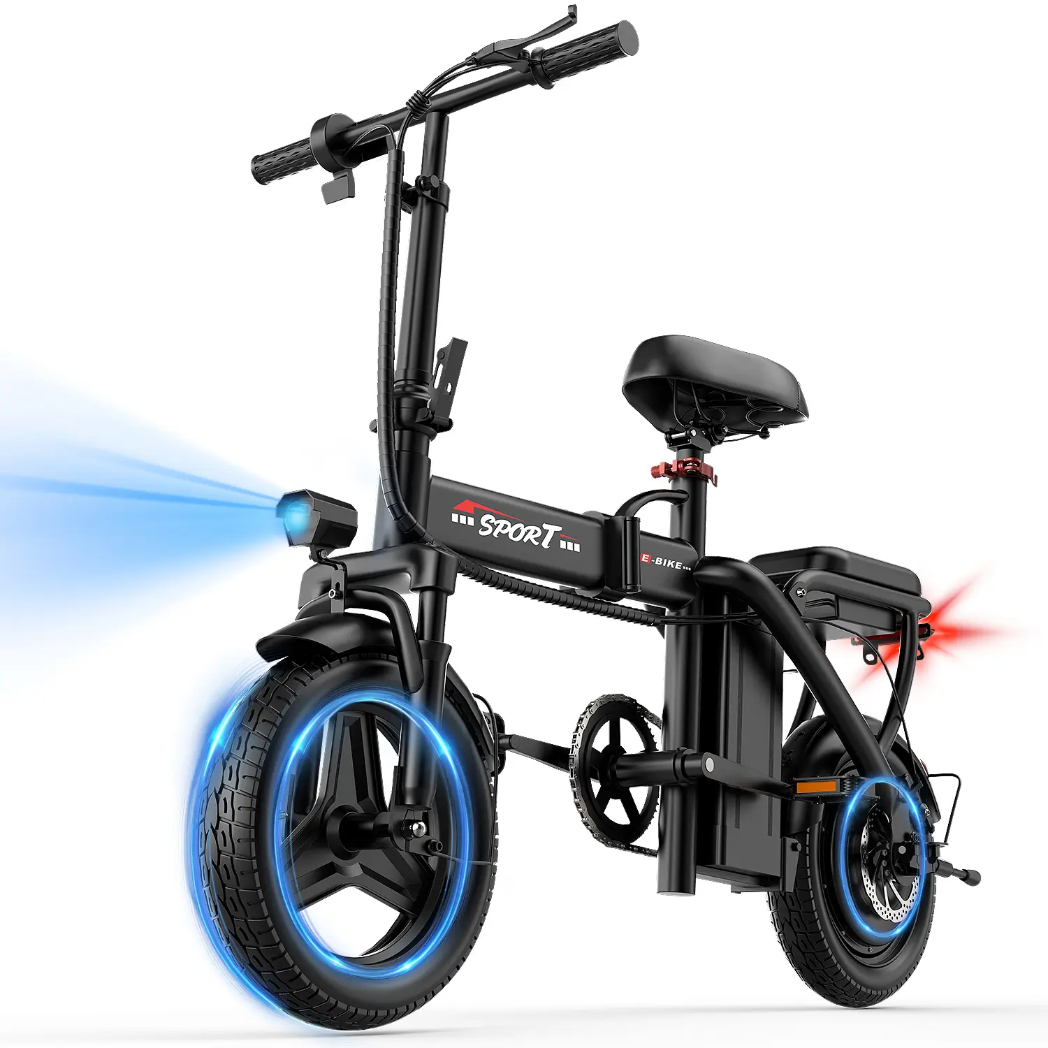 Pikabike Z6 BIKE | Peak 1200W | 25MPH | 14" Pneumatic Tires | 22-40 Mile Range l Rear Disc Brake l Foldable l Two Seats Pikabike Z6 BIKE | Peak 1200W | 25MPH | 14" Pneumatic Tires | 22-40 Mile Range l Rear Disc Brake l Foldable l Two Seats