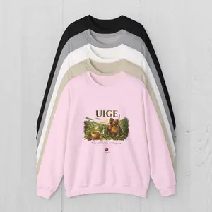 Uíge Angola Vintage Landscape Sweatshirt – African Nature Crewneck | Angola Heritage Sweater | Unisex
