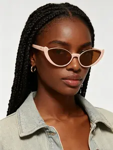 Unisex Cat Eye Shaped Sunglasses, Trendy Casual UV Protection Sunglasses for Everyday Use, Fashion Accessories for Outdoor Activities