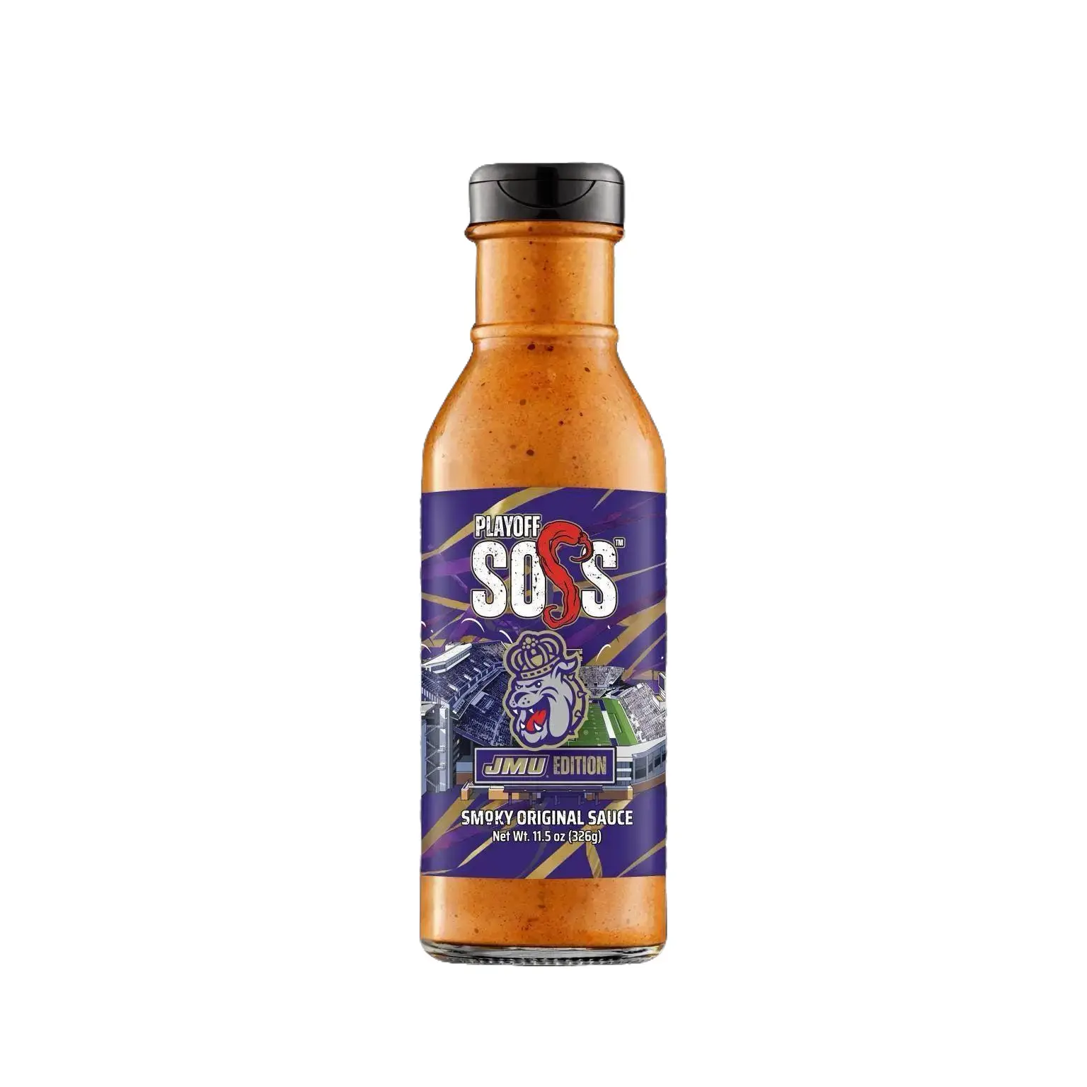 Official JMU Playoff Sauce - Low Calorie, Zero Added Sugar, 11.5 OZ Flavor Enhancer