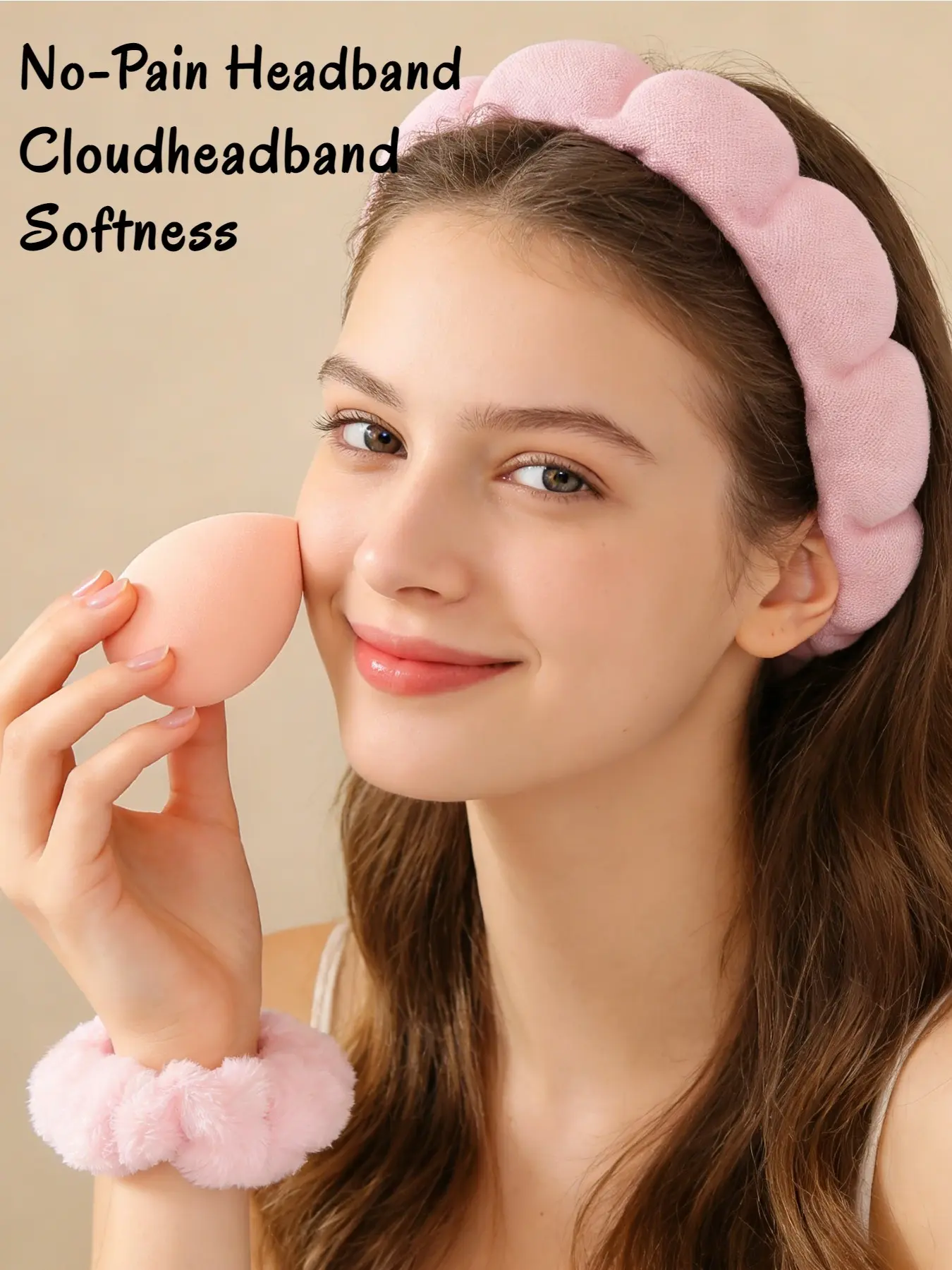 5pc Headband Set Neutral  Neutral Cotton Headbands - 6 Pack main image 3
