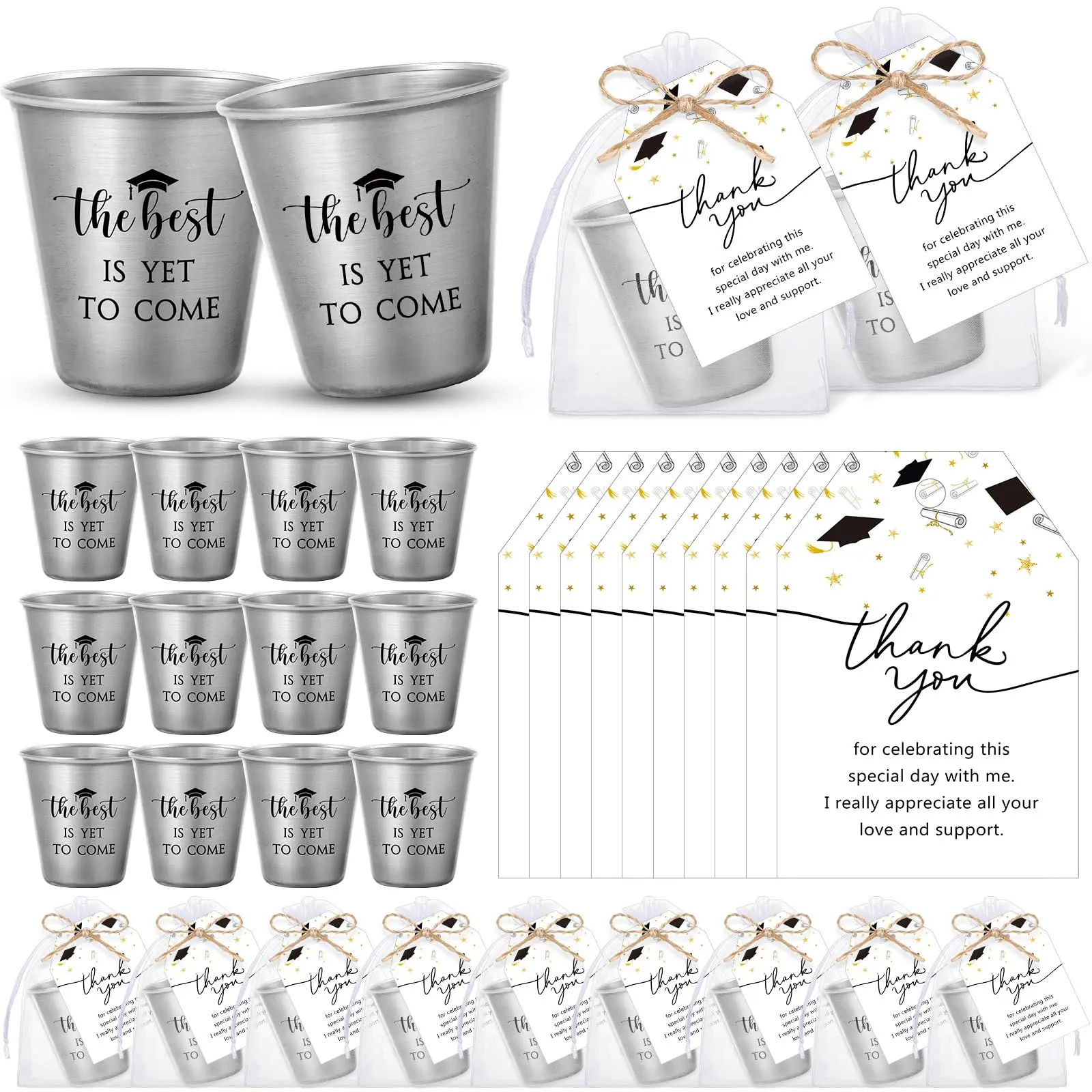 30 Sets, Black, Stainless Steel, Wishes A