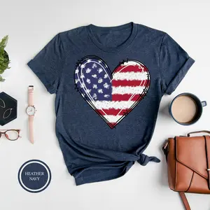 USA Flag Heart Shirt, Patriotic Shirt, 4Th Of July Shirt, American Flag Shirt, Usa Flag Shirt, Fourth Of July Tee, Usa Shirt, Flag Heart Tee.