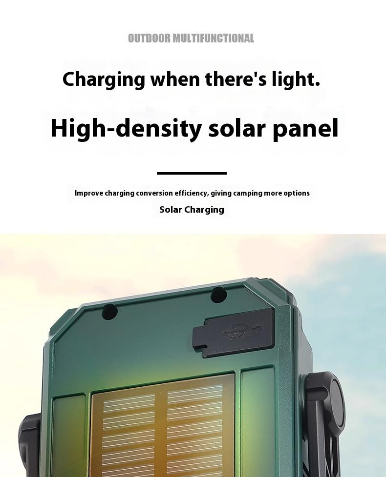 WorkLight Camping Light With Built-in Power Supply, Type-C Rechargeable, Outdoor Light, Multiple Light Sources, Dimming, Emergency Transition, Rainbow Cycle Multi-functional Flashlight.