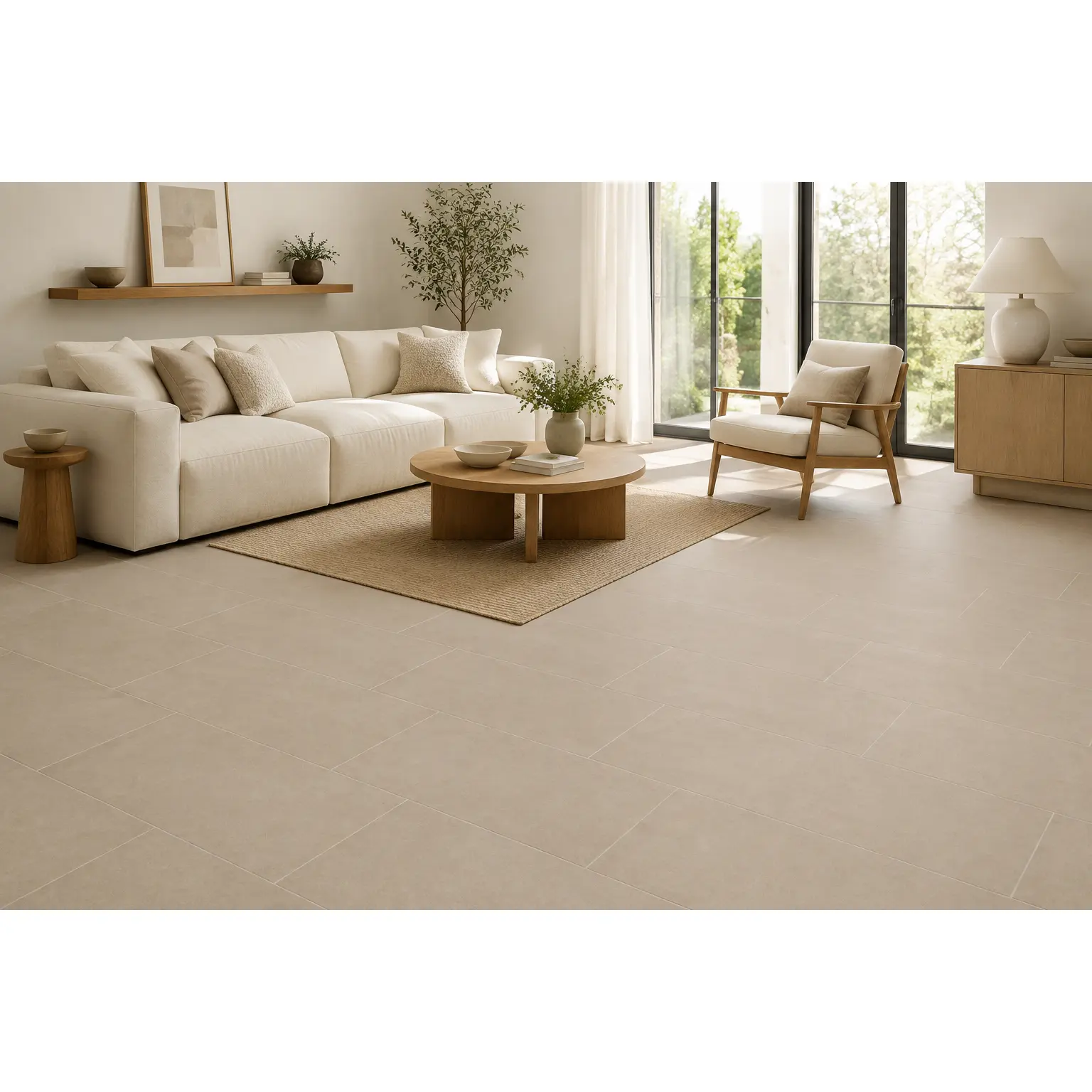 MSI Gridscale Concrete Beige 12" x 24" Porcelain Floor & Wall Tile | Spotlight Savings