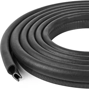 Automotive Door Weather Stripping 10Ft Door Rubber Edge Trim Seal Strip Gasket with Top Bulb Easy to Install For Car,Bus,Camper,Boat,RV,Truck Doors and Home Applications