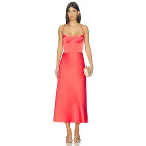 Katie May Flora Dress in Fiery Coral
