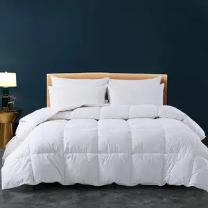 Down Alternative Comforter-All Season Queen Comforters Duvet Insert with Corner Tabs-Lightweight Breathable Reversible White Comforter 90x90 inches