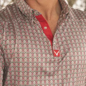Vexil Brand – Western Polo - Native Arrows | Red- Stylish Western Wear
