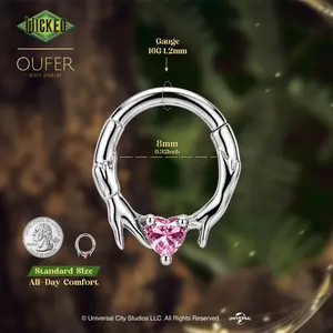 WICKEDXOUFERElphaba&Glinda Forever Hinged Segment Septum Ring