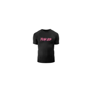 "Fear God" Compression Shirt (Black x Pink)
