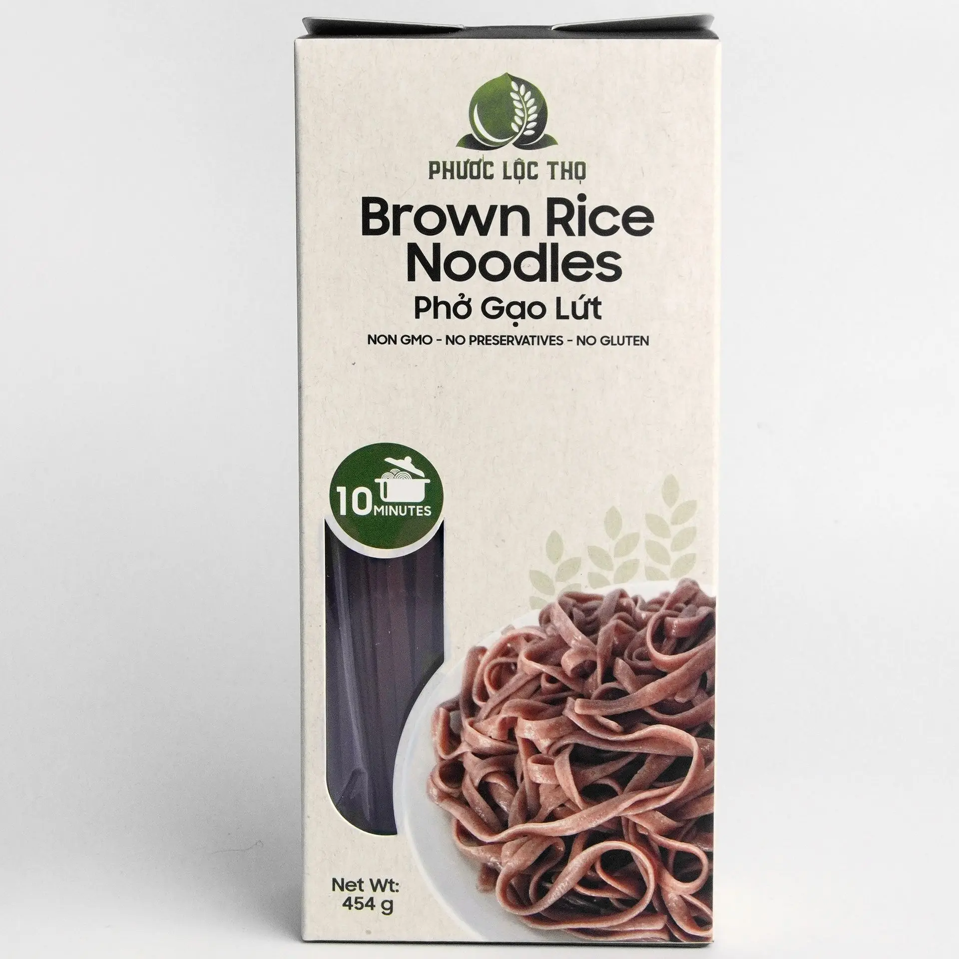 [Phuoc Loc Tho] Traditional Grain Rice Noodles - 7.26oz Fiber-Rich Pantry Food, Low-Carb Option with Botanical Extracts, Ideal for Health-Conscious Individuals