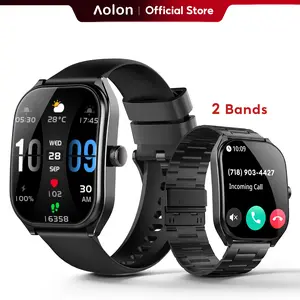 Aolon Curve Smart Watch 2.01" Screen IP68 Waterproof, Wireless Calling, 100+ Sports Modes, Health Monitoring, Assistant Weather Push, Stopwatch, Timer, Stopwatch And OtherFunctions, Compatible With Android And iPhone Phones