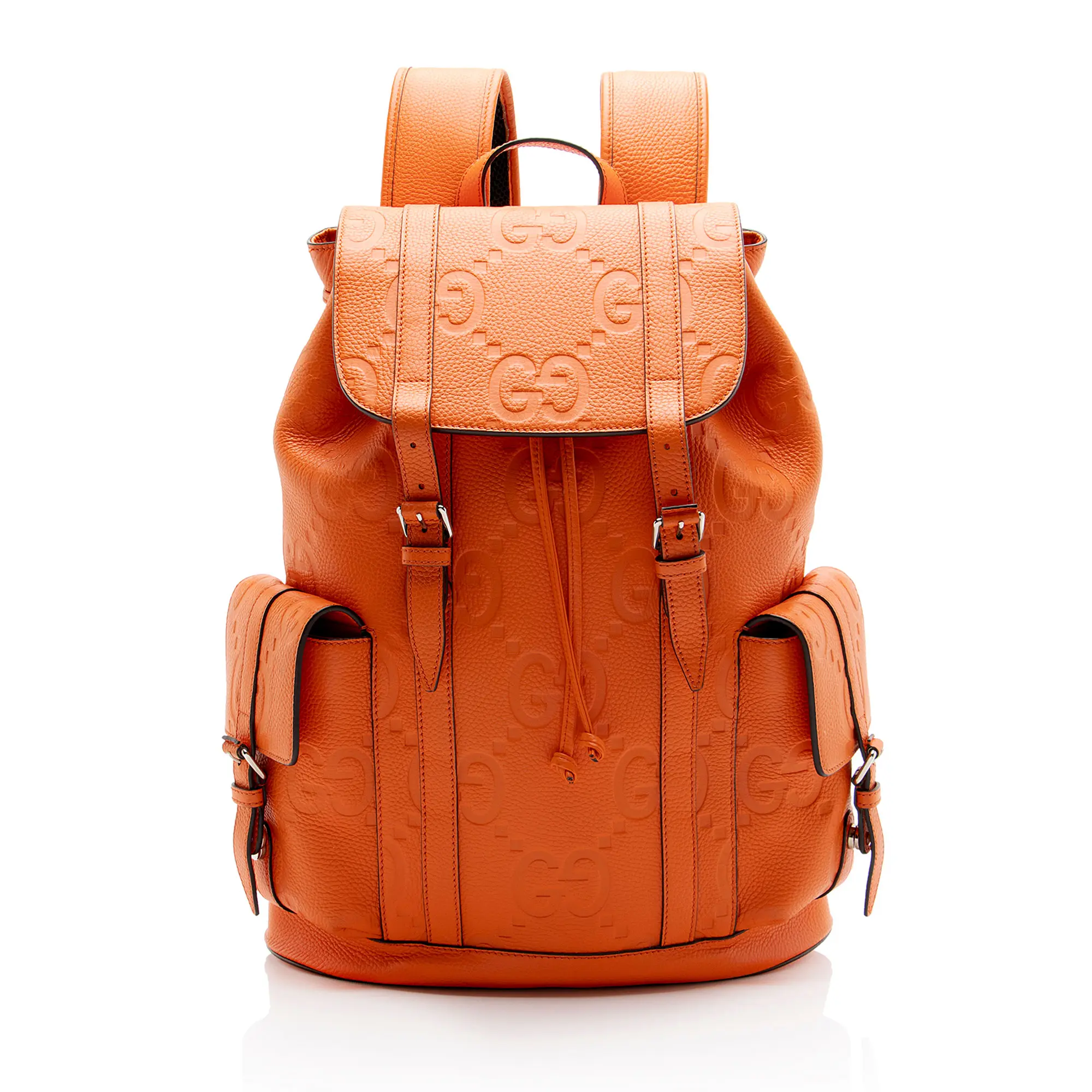 Pre-owned GUCCI Leather Backpacks GG Jumbo Backpack