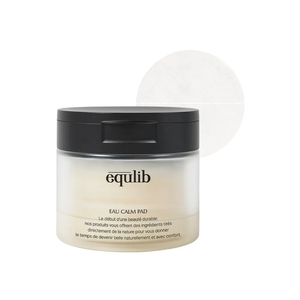 Equlib Eau Calm Pad (100 Pads) | Daily Exfoliating Facial Pads | Gentle Cleansing & Skin Smoothing Pads | Face Care Toner Pads