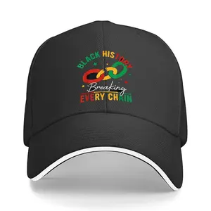 Black History Month Unisex Graphic Baseball Cap - Adjustable, Vibrant Design, Bold Letters & Stars, Non-Stretch Fabric, Casual Structured Heritage Themed Black- Everyday Sports & Outdoor Headwear Apparel