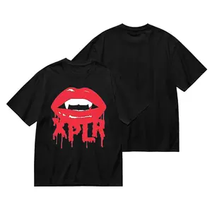 Xplr Sam & Colby Fan Print T-Shirt, Cotton Blend Slight-Stretch Crew Neck Short Sleeve Tee Regular Fit All-Season Unisex Top, Available in Plus Sizes