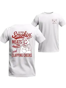 Funny Grilling Graphic Tee Shirt, Old School BBQ Design, Southern Brotherhood Style Party Wear, Perfect Gift for Men