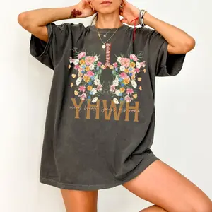 Christian Shirt, YHWH Floral, Faith Tee, Jesus Shirt, Retro Christian, Every Breath Speak His Name T-Shirt, Faith Apparel Shirt, YHWH Lungs Shirts