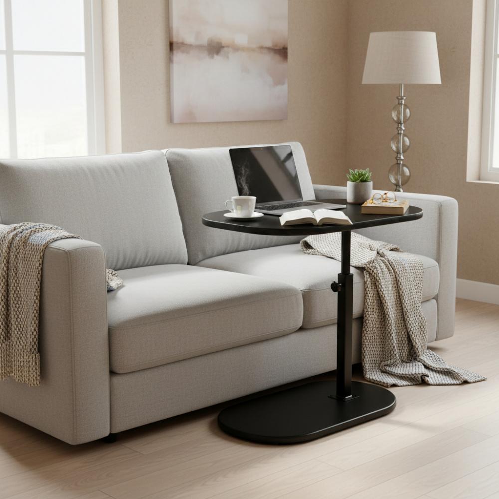 Height Adjustable Sofa Side Table, Multi-Functional End Table for Living Room, Bedroom, Balcony, Stable Overbed Laptop Stand Snack Tray Height Adjustable Sofa Side Table, Multi-Functional End Table for Living Room, Bedroom, Balcony, Stable Overbed Laptop Stand Snack Tray