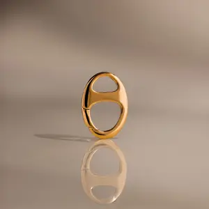 Connector Clasp by Caitlyn Minimalist - Oval Carabiner Charm Holder for Necklace & Bracelet - Charm Jewelry - Best Friend Gift