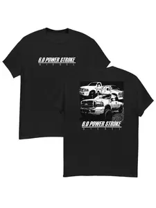 6.0 Power Stroke Diesel Graphic Tee, Classic Ford Diesel Truck Shirt for Men and Women, Bold Vintage Cotton Gift Idea Crew Neck Graphic T-Shirt