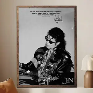 [ MICHAEL JACKSON  - UNFRAMED POSTER ] Michael Jackson Quote Poster, Inspirational Music , No Frame