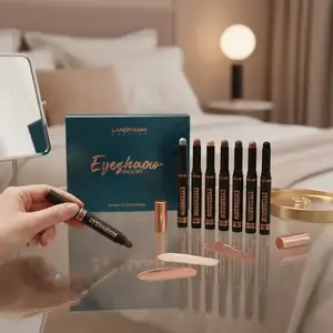 8 Colors/Set Glitter Eyeshadow Stick, Highlighter Cream Shadow Stick Set, Matte Shimmer Glitter Eyeshadow Crayon, Blend Enhance Eye Makeup Eyeliner Makeup Products, Eyebrow Pen, Matte Shimmer Glitter Cosmetics Makeup Kit Set, Beauty Eyeshadows