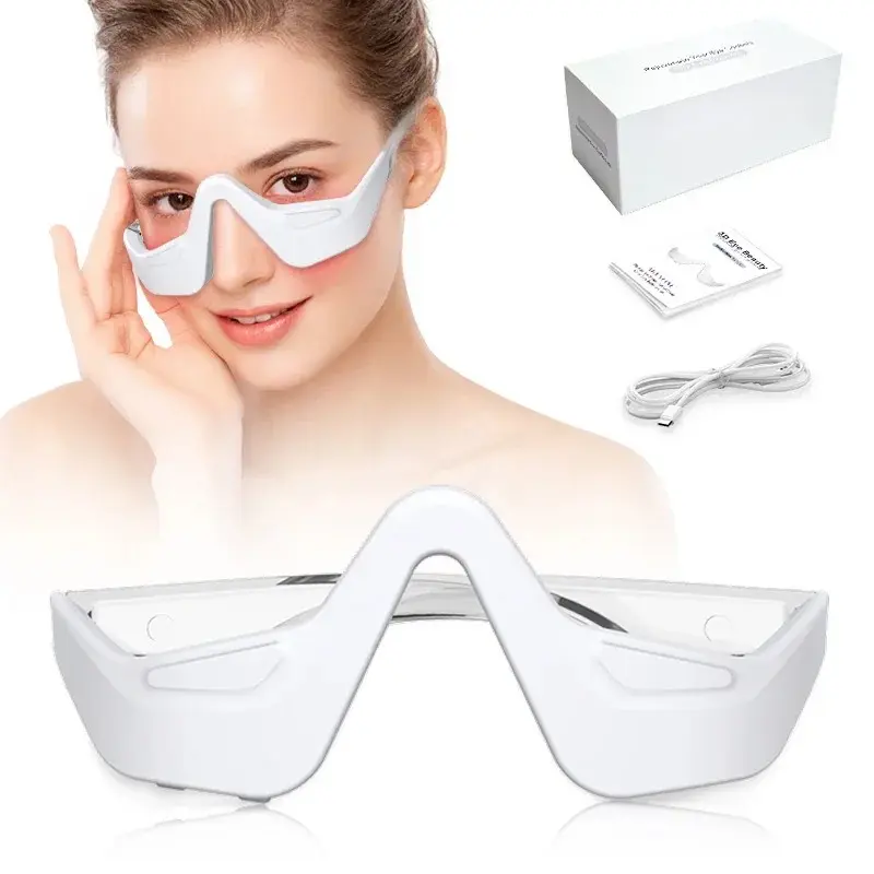 Eye Beauty Instrument, Beauty Machine, Beauty Devices, Cordless Beauty Instrument, Facial Care Instrument, Facial Tool, Eye Massager, Lightweight Eyemask, Hand-Free Eye Care Mask, USB Rechargeable, Unisex Design, Adjustable Shoulder Strap