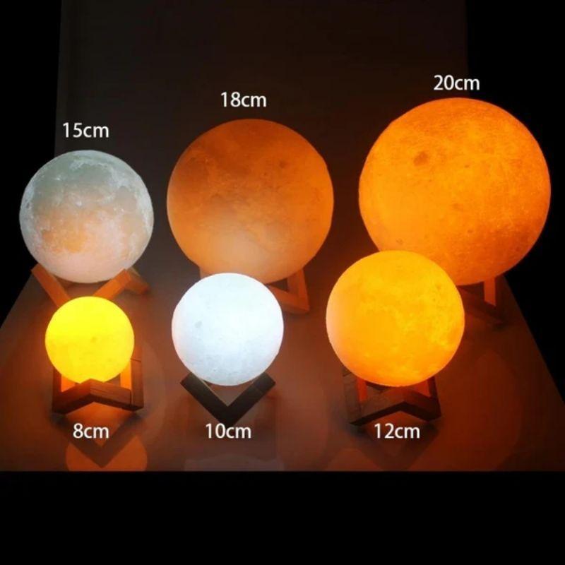 16-Color Lamp with Stand and Remote, Moon Lamp, LED Night Light with Dock, Creative Moon Light Uniq