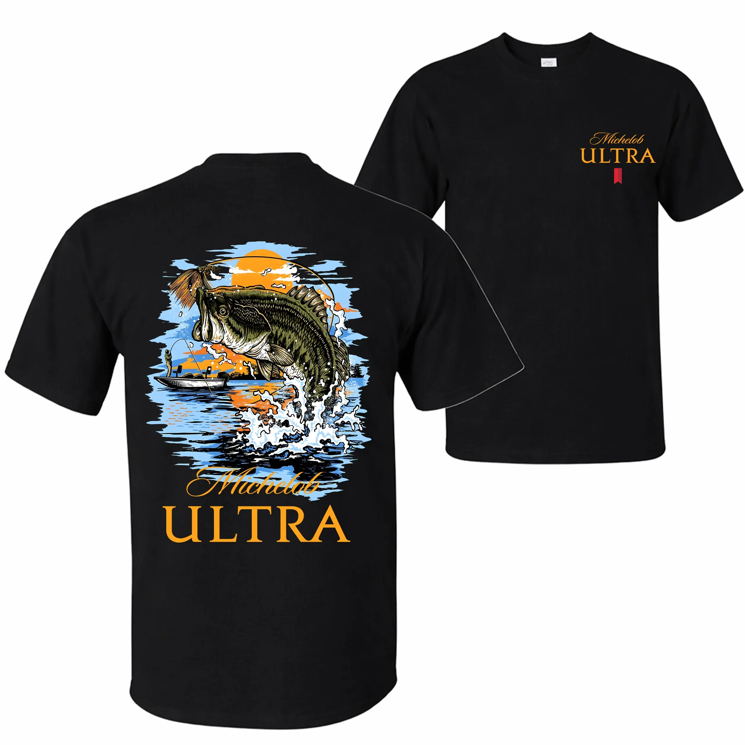 Men's Loose Breathable Pure Cotton Short-Sleeve Beer Print Graphic Tee, Unisex Outdoor Sports Tops, Classic Round Neck Cool Spring-Summer Wear, Gift for Beer Lovers, Shortsleeve, Men's Graphic Tees, Menswear
