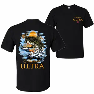 Men's Outdoor Refreshing Beer Print Casual Pure Cotton Short-Sleeved Shirt Unisex Casual Wear Suitable For Spring And Summer Cool Graphic Tee For Men Gift For Beer Lovers Classic Round Neck Clothing Soft Cotton Fabric Suitable For All Seasons
