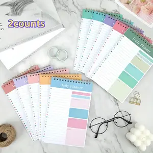 Daily To-Do List Notebook Set of 2, Daily Planner Journal, Work Schedule Academic Planner, Fitness Diary Exercise Plan Book