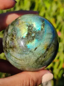 Labradorite Crystal Sphere, Labradorite Crystal Ball, Labradorite Sphere, Healing Stone, Home Decor Display, Purple Labradorite, Reiki Stone
