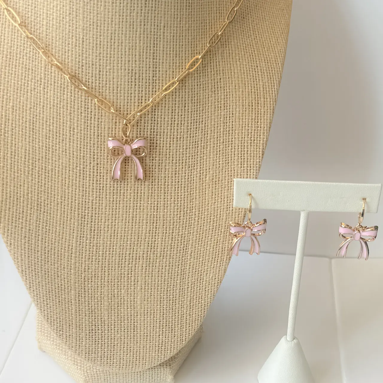Pink Bow Statement Huggie Hoop Earrings, Embrace The Flirty, Coquette Trend
