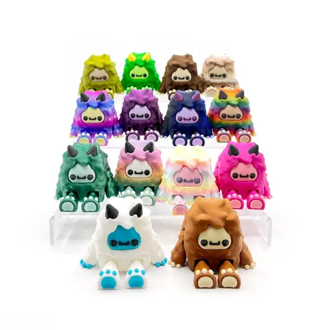 Flurryfoot, Bigfoot, Kittyfoot & Gillifoot Desk Pals – Articulated 3D Printed Cryptid Fidget Toy & Cute Desk Decor