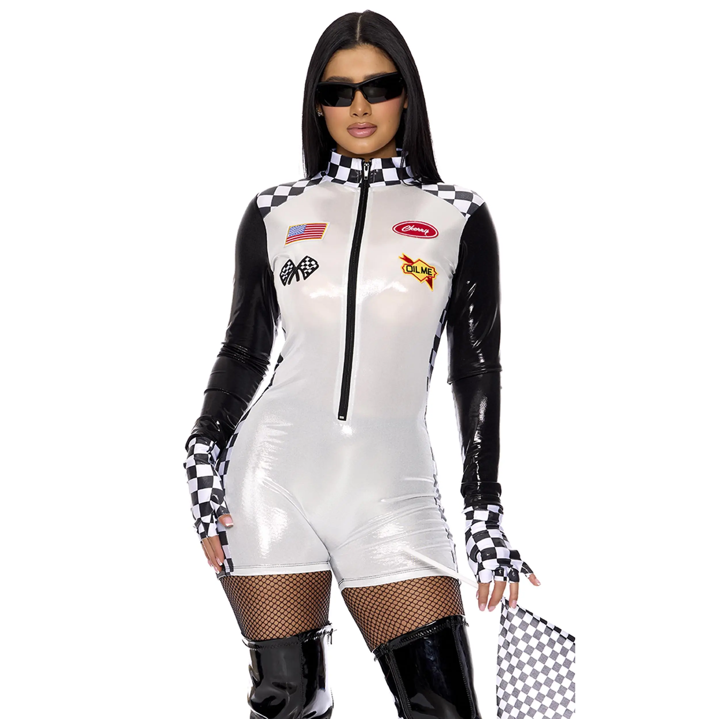 Forplay Women's Halloween Horsepower 3-Piece Women's Racer Costume