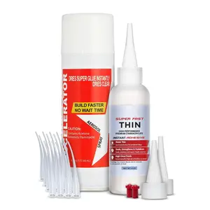 4 oz. Thin and Medium CA Glue with 6 oz. Activator Bundle ( Cyanoacrylate Super Glue)
