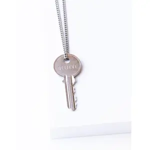 Classic Key Silver Chain Necklace