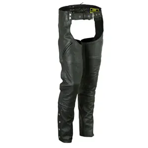 Maestro Unisex Motorcycle Leather Chaps