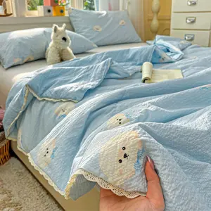 High-Weight 7a Antibacterial Bubble Wrap Summer Quilt, Breathable and, Cloudy Fluffy Air Conditioning Blanket, All Seasons Use